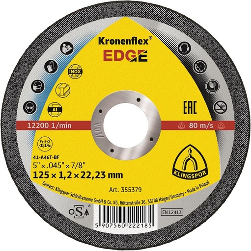 DISCO DE CORTE EDGE SPECIAL KLINGSPOR