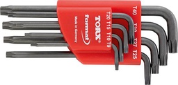 [58811800] JUEGO LLAVES ACODADAS TORX CON PERFORACIÓN 8PZA.  FORMAT