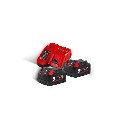 [P-1429 4933471980] KIT 2 BATERÍAS M18B5 + CARGADOR RÁPIDO M12-18FC M18NRG-502