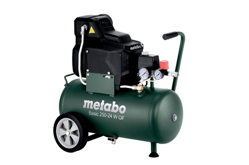 [P-222 ES00041] COMPRESOR METABO BASIC 250-24 W OF + JUEGO DE HERRAMIENTAS NEUMÁTICAS LPZ 4 