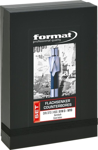 [7614090013] JUEGO AVELLANADORES ALLEN PLANO DIN373 HSS VASTAGO CILINDRICO M3-M10 EN ENVASE SOSTENIBLE FORMAT