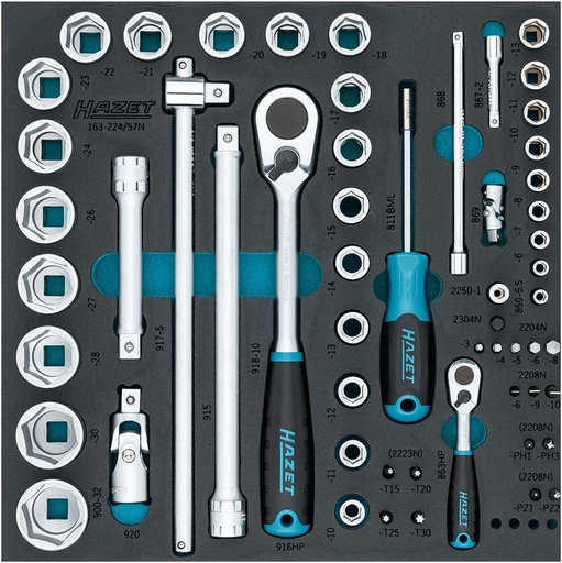 [7663100165] MÓDULO HERRAMIENTA 2/3 LLAVE DE VASO 163-224/57N HAZET