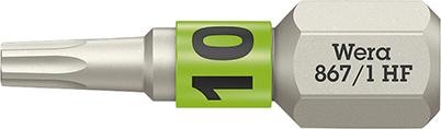 PUNTA DUREZA TENAZ 1/4" DIN 3126 C6,3 25MM TORX FUNCIÓN RETENCIÓN WERA