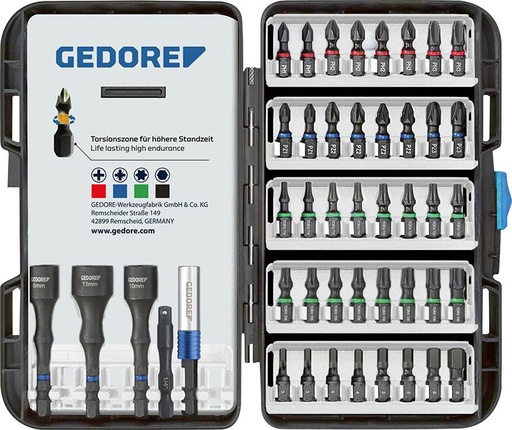 [7664860010] JUEGO DE PUNTAS DE TORSION 666-045 45 UDS GEDORE
