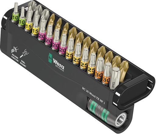 [7664820150] JUEGO DE PUNTAS 30 WOOD TORX HF 1 WERA