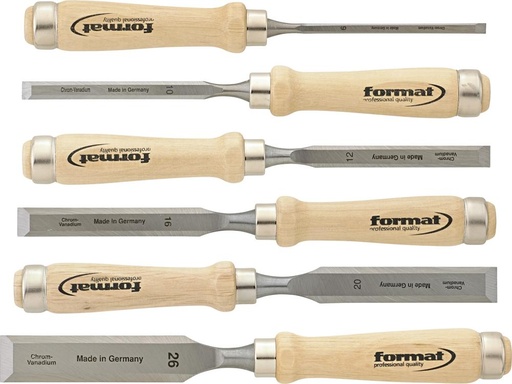 [7672830060] JUEGO DE FORMONES CON MANGO MADERA 6 PZAS FORMAT