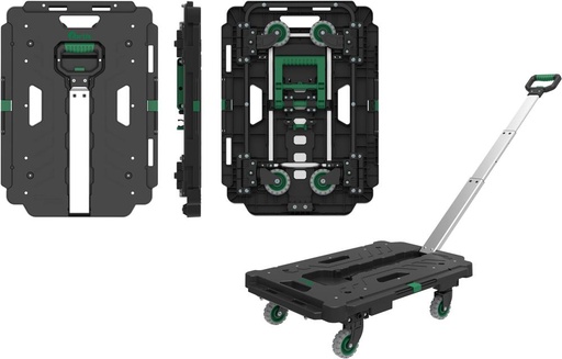 [7673990005] CARRETILLA MULTIUSOS 620X450MM, 137KG PLÁSTICO 77MM CON MANGO FORTIS