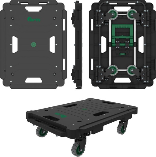 [7673990010] CARRETILLA MULTIUSOS 600X450MM, 137KG PLÁSTICO 77MM SIN MANGO FORTIS