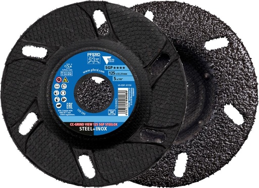 [7681640125] DISCO ABRASIVO CC-GRIND VIEW SGP STEELOX 125MM VICTOGRAIN PFERD