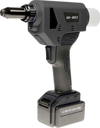 [7692600045] REMACHADORA A BATERÍA GO-BR2 CON 2 BATERÍAS Y CARGADOR GOEBEL
