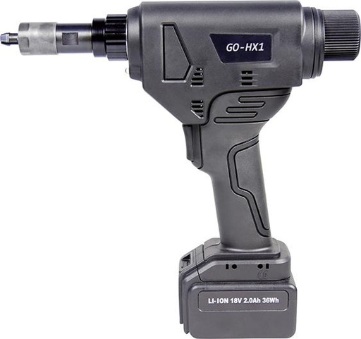 [7692800030] PUNZONADORA HEXAGONAL A BATERÍA GO-HX1 CON 2 BATERÍAS Y CARGADOR GOEBEL