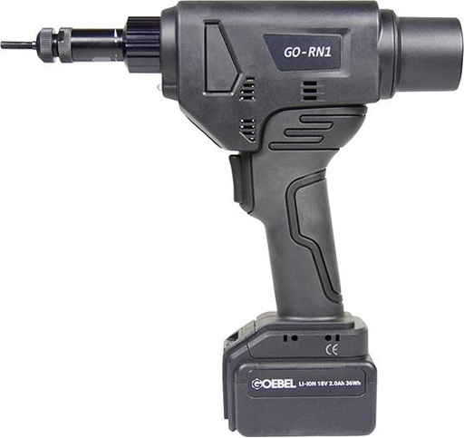 [7692800020] REMACHADORA PARA TUERCAS A BATERÍA GO-RN1 CON 2 BATERÍAS Y CARGADOR GOEBEL