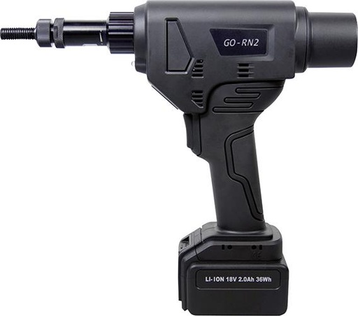[7692800035] REMACHADORA PARA TUERCAS A BATERÍA GO-RN2 CON 2 BATERÍAS Y CARGADOR GOEBEL