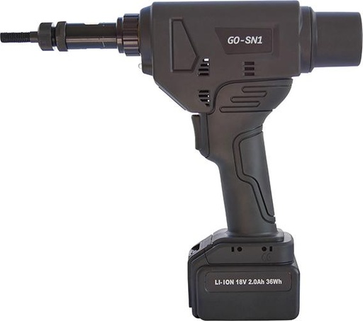 [7692800025] REMACHADORA PARA TUERCAS A BATERÍA GO-SN1 CON 2 BATERÍAS Y CARGADOR GOEBEL