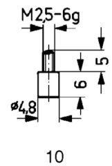 [7642360002] CALIBRE DE MEDICION ACEROTIPO 10/4.8MM  KÄFER
