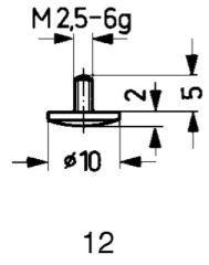 [7642360004] CALIBRE DE MEDICION ACEROTIPO 12/10,0MM  KÄFER