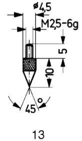 [7642360005] CALIBRE DE MEDICION ACEROTIPO 13/45  KÄFER