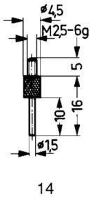 [7642360006] CALIBRE DE MEDICION ACEROTIPO 14/ 1.5MM  KÄFER