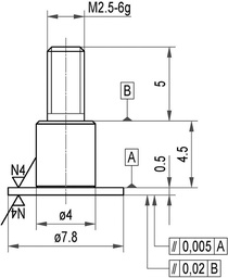 [7642360021] CALIBRE DE MEDICION ACEROPLATO 7,8X0,5MM  KÄFER