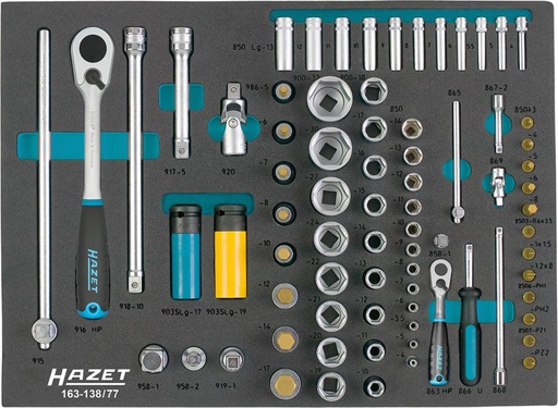 [7663100150] MÓDULO HTA 163-138/77    LLAVE DE VASO 3/3+ HAZET