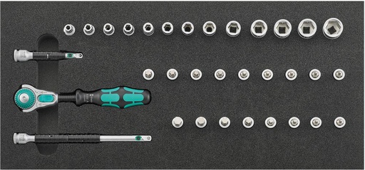 [7661750180] MÓDULO HTA 1/3           LLAVE DE VASO 1/4"ZYKLOP Y C/ F. DE PARADA WERA