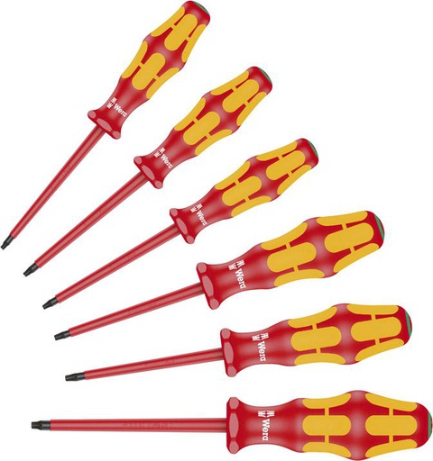 [7659040110] JUEGO DE DESTORNILLADORESVDE 6 PZAS TORX 167 HEX/INT    WERA