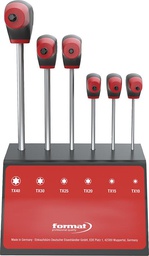 [59001000] JUEGO DESTORNILLADORES C/JUEGO CON SALIDA LATERAL7 PIEZAS T10-40EN SOPORTE  FORMAT