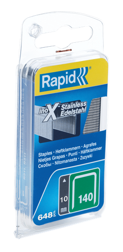 [7693530010] CAJA 650 GRAPAS TIPO 140 10MM ACERO INOXIDABLE RAPID