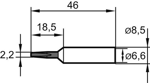 [7691500041] PUNTA DE SOLDEO CINCEL   2,2MM SB SB N.0832CDLFERSA