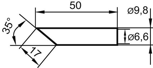[7691500091] PUNTA DE SOLDEO BISELADA 17,0MM 35GRADOSN.0832LDLF ERSA