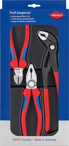 [7653210020] JUEGO DE ALICATES PROFESIONAL 3 PIEZAS KNIPEX