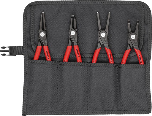 [7656290040] JUEGO DE ALICATES PARA ANILLOS DE SEGURIDAD 4 PZAS.EN BOLSA ENROLLABLE  KNIPEX