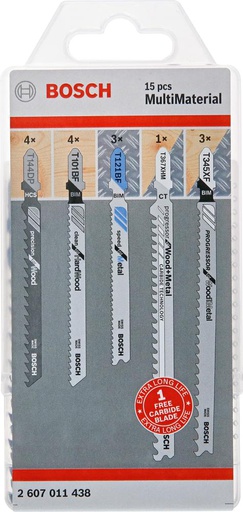 [7627361005] JUEGO DE HOJA DE SIERRA  MULIT MATERIAL 14 + 1 PZA BOSCH