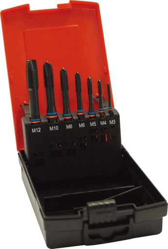 [7616611000] MACHOS ROSCAR A MAQUINA, JUEGO TANDEM DIN376HSSE VAPORIZADA TIPO N6H FORMA B M3- M12  FORMAT