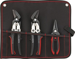 [70763000] TIJERAS PARA CHAPA 3 PZASEN ESTUCHE ENROLL.  FORMAT