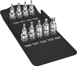 [612B0900] JGO. PUNTAS DEST.        CON FUNCION DE SUJECION1/2" TX-HF20-60X 60MM9 PIEZAS  WERA