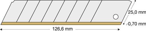 [7673150045] HOJA SECCIONABLE TIN 25MMPAQUETE CON 10 UNIDADESLUTZ BLADES