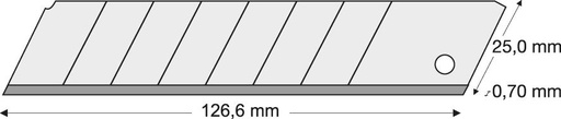 [7673150035] HOJA SECC 25MM           PAQUETE CON 10 UNIDADESLUTZ BLADES