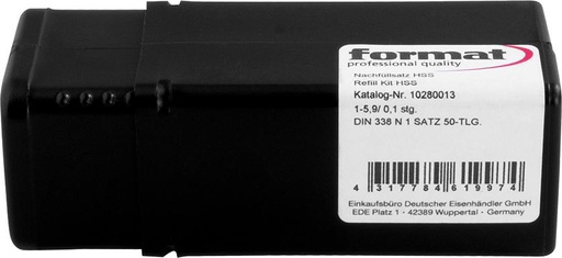 JUEGO BROCAS DIN338 HSS RECTIFICADO TIPO N FORMAT