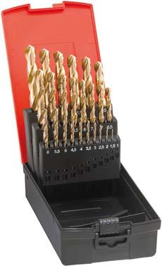 JUEGO BROCA ESPIRAL DIN338 HSS RECTIFICADO TIN TIPO N FORMAT