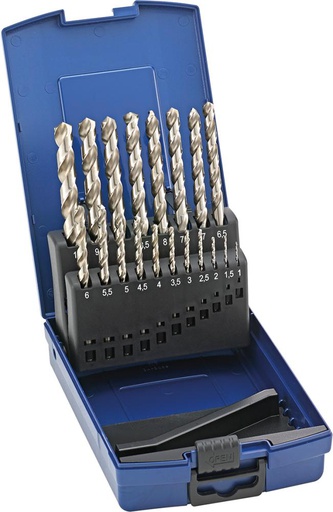 JUEGO BROCAS ESPIRAL DIN338 HSSCo5 RECTIFICADA TIPO N FORTIS