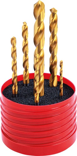 JUEGO BROCAS ESPIRALES DIN338 METAL DURO INTEGRAL TIN TIPO N FORMAT