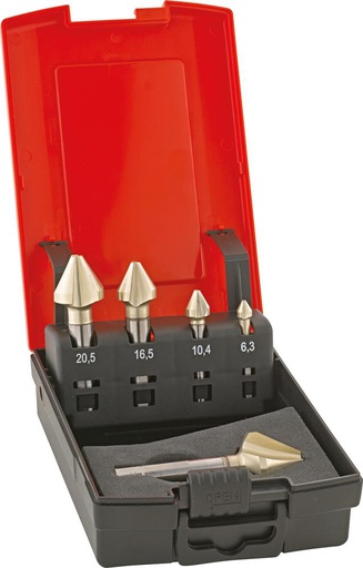 JUEGO AVELLANADORES CÓNICOS HSSCo DIN 334-C VÁSTAGO 3 SUPERFICIES 60º DUO+ FORMATGT