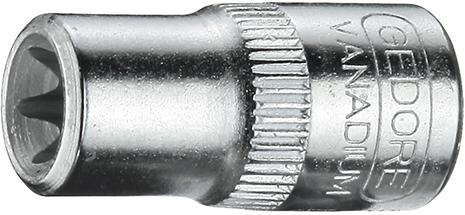 LLAVE DE VASO 1/4" PUNTA TORX HEMBRA GEDORE