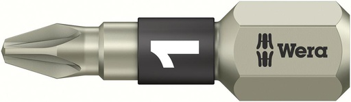 PUNTA CABEZA POZIDRIVE 1/4" DIN3126 C6,3 25MM INOXIDADLE  WERA