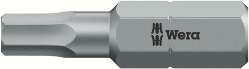 PUNTA CABEZA HEXAGONAL 1/4" DIN3126 C 6,3 25MM ALTA TENACIDAD WERA