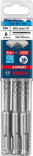 BROCA PERCUTORA SDS-PLUS 4 FILOS EXPERT BOSCH (10 UDS)