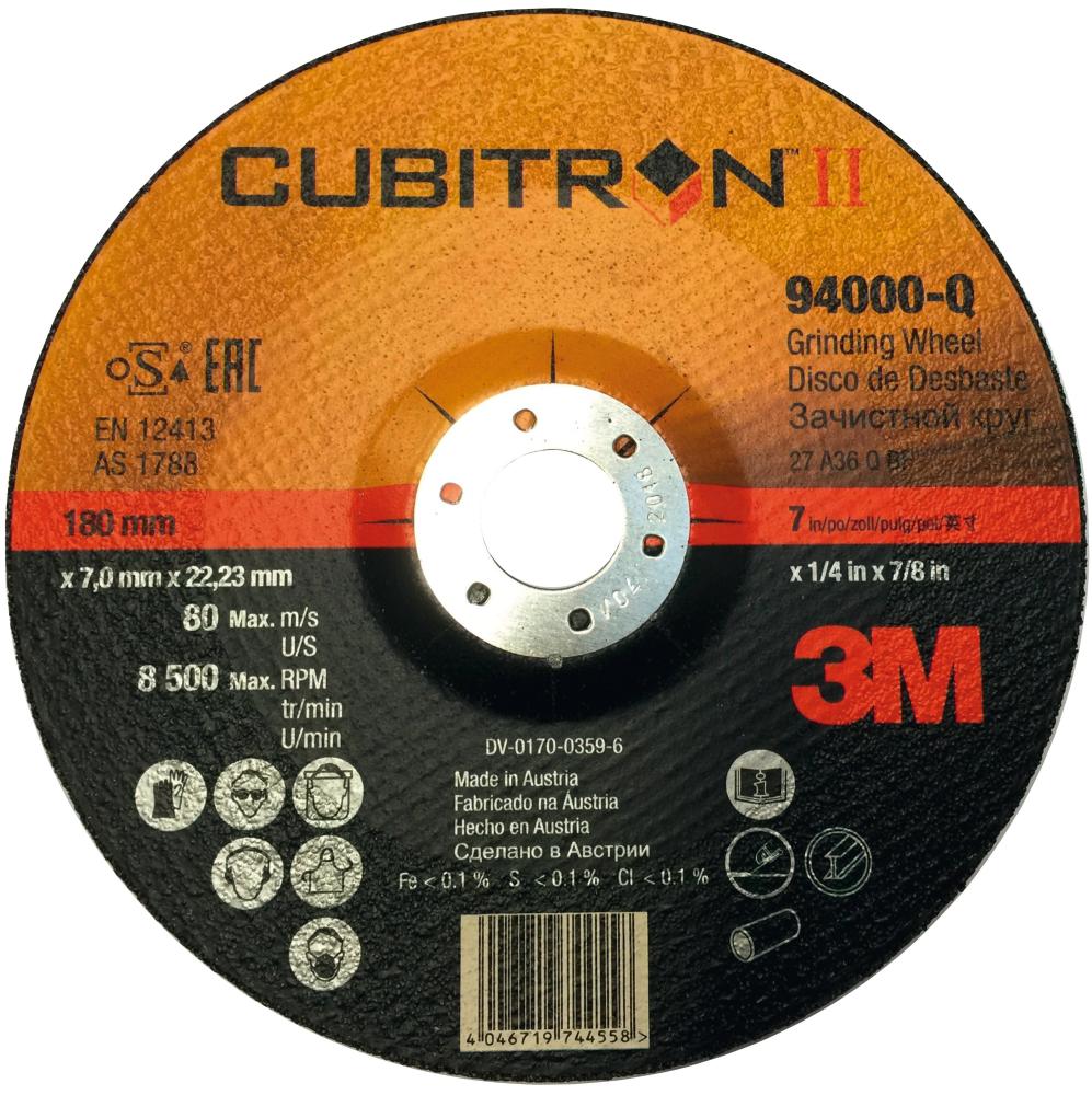 DISCO DE DESBASTE PARA ACERO INOXIDABLE CUBITRON II 3M