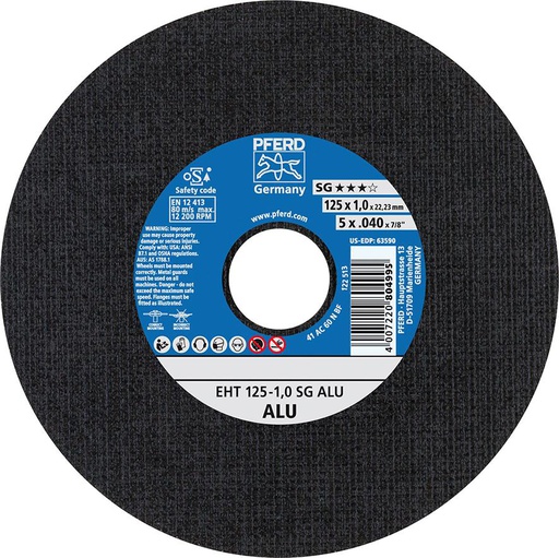 DISCO DE CORTE PARA ALUMINIO SG ALU PFERD