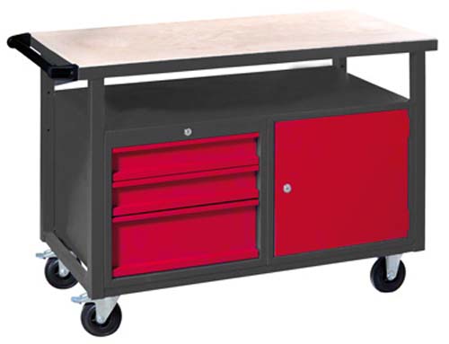 [P-854 856001140] BANCO DEW12060L- C/RUEDAS+ARMARIO